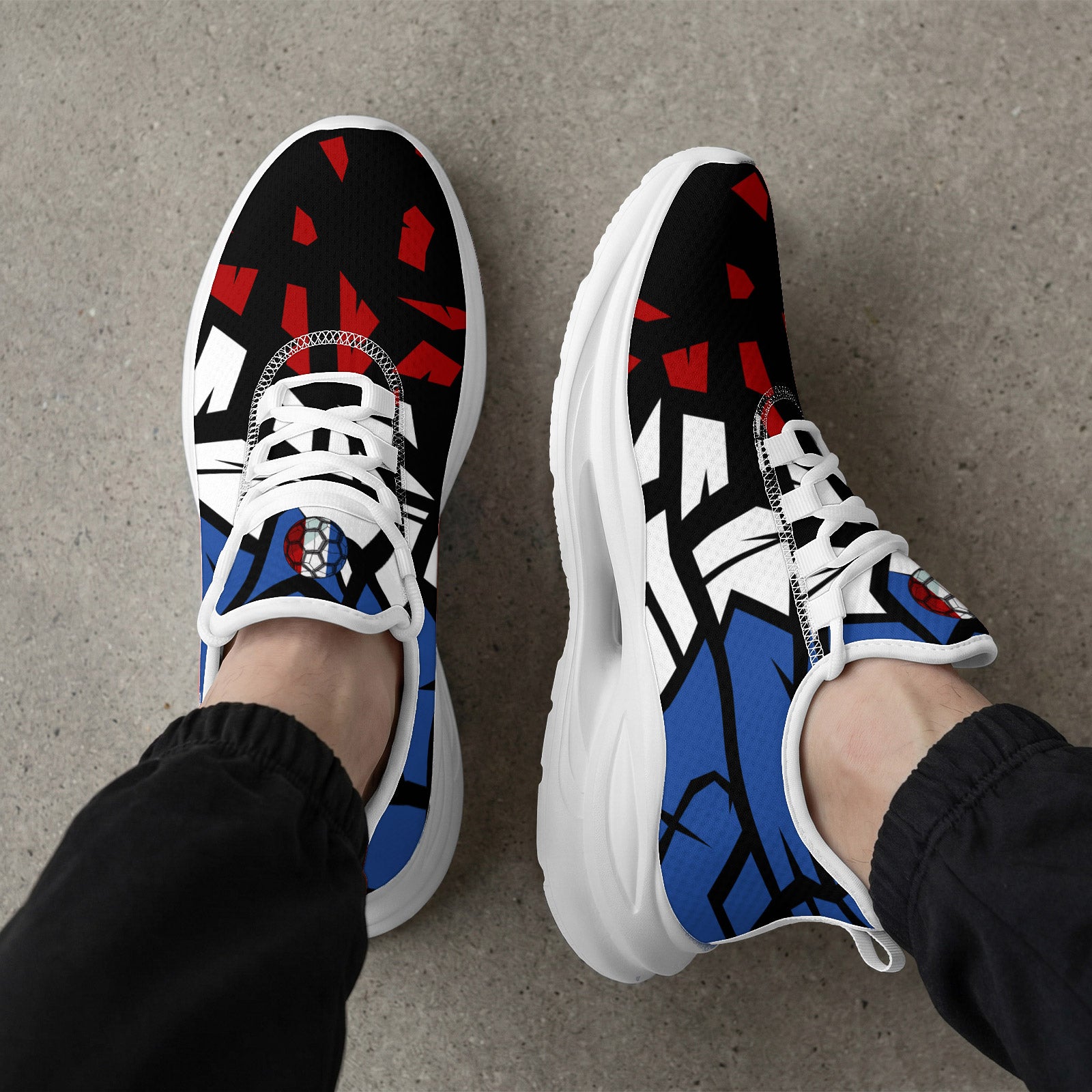 Custom 2026 World Cup France Sneakers DIY Country Flag Running Shoes Lightweight Sport Shoes Gift for Football Fans Personalized Team Name and Logo FN079-F023104-16