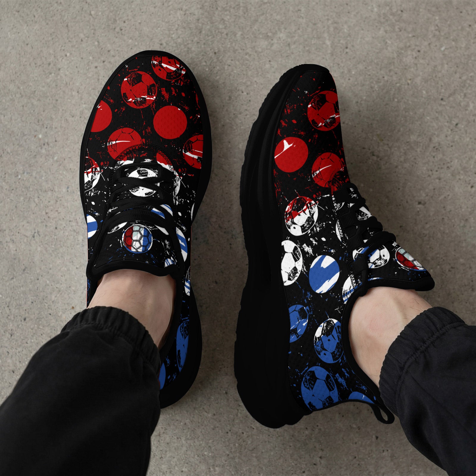 Custom 2026 World Cup France Sneakers DIY Country Flag Running Shoes Lightweight Sport Shoes Gift for Football Fans Personalized Team Name and Logo FN079-F023104-17