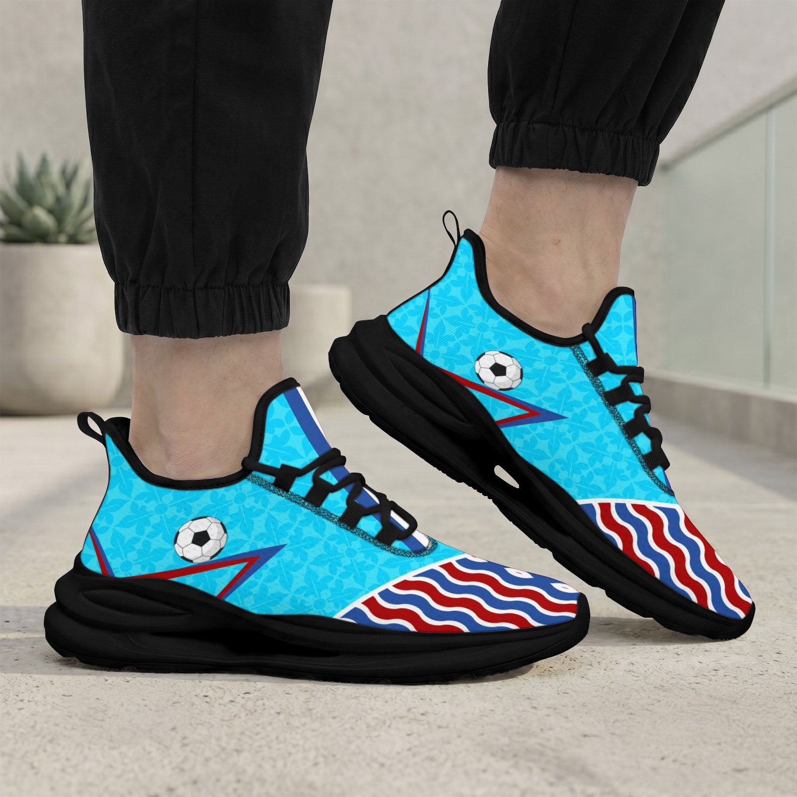 Custom 2026 World Cup France Sneakers DIY Country Flag Running Shoes Lightweight Sport Shoes Gift for Football Fans Personalized Team Name and Logo FN079-F023104-19
