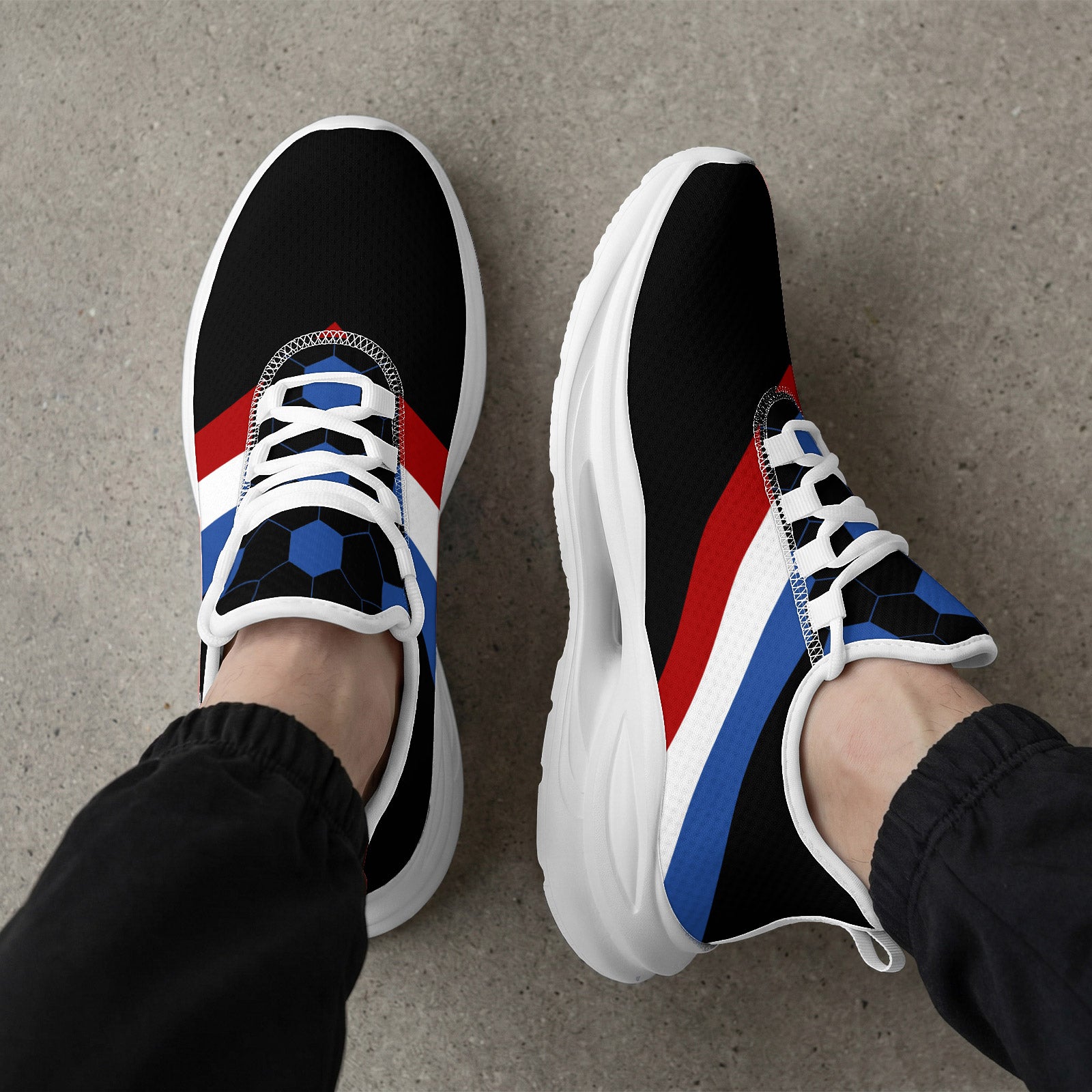 Custom 2026 World Cup France Sneakers DIY Country Flag Running Shoes Lightweight Sport Shoes Gift for Football Fans Personalized Team Name and Logo FN079-F023104-20