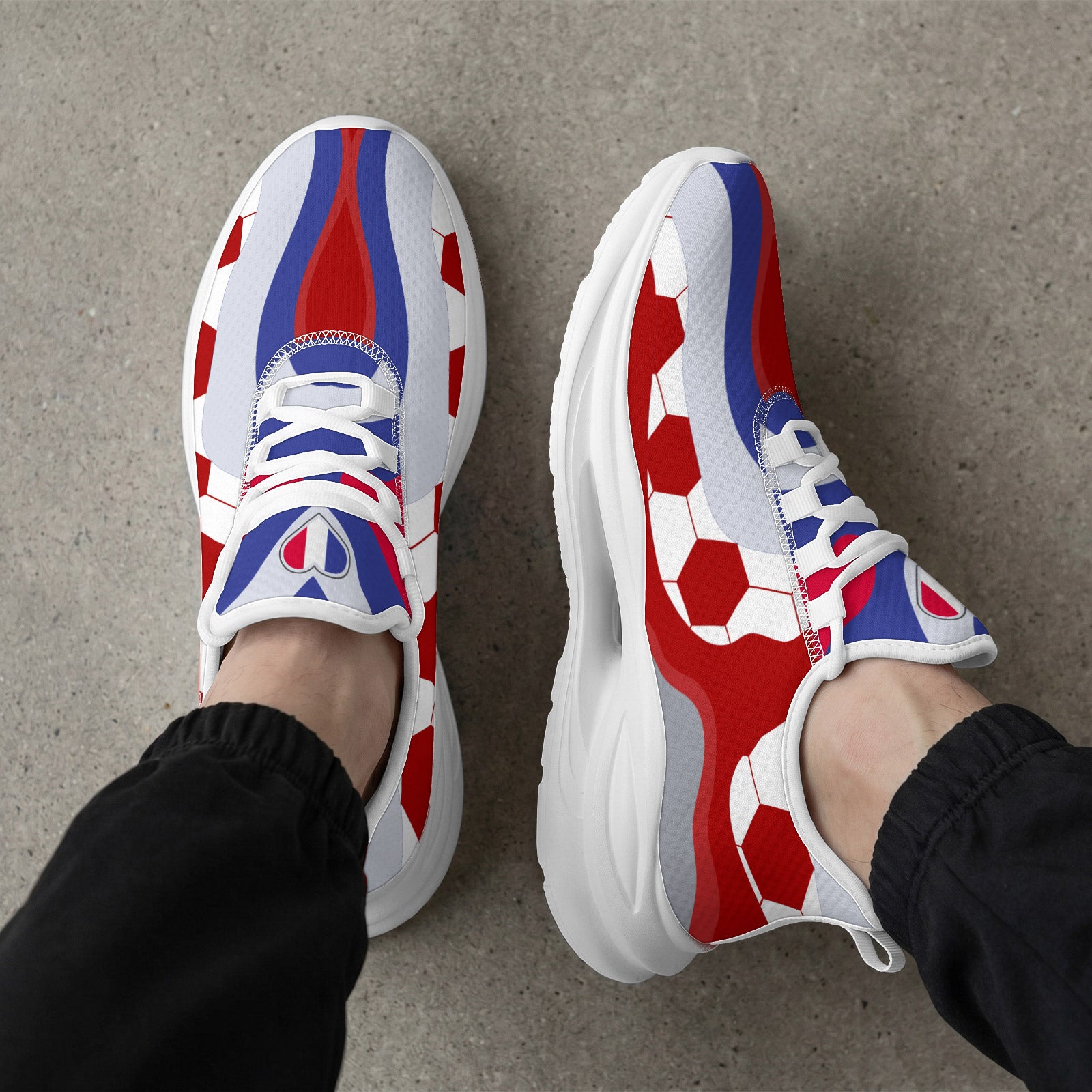 Custom 2026 World Cup France Sneakers DIY Country Flag Running Shoes Lightweight Sport Shoes Gift for Football Fans Personalized Team Name and Logo FN079-F023104-5