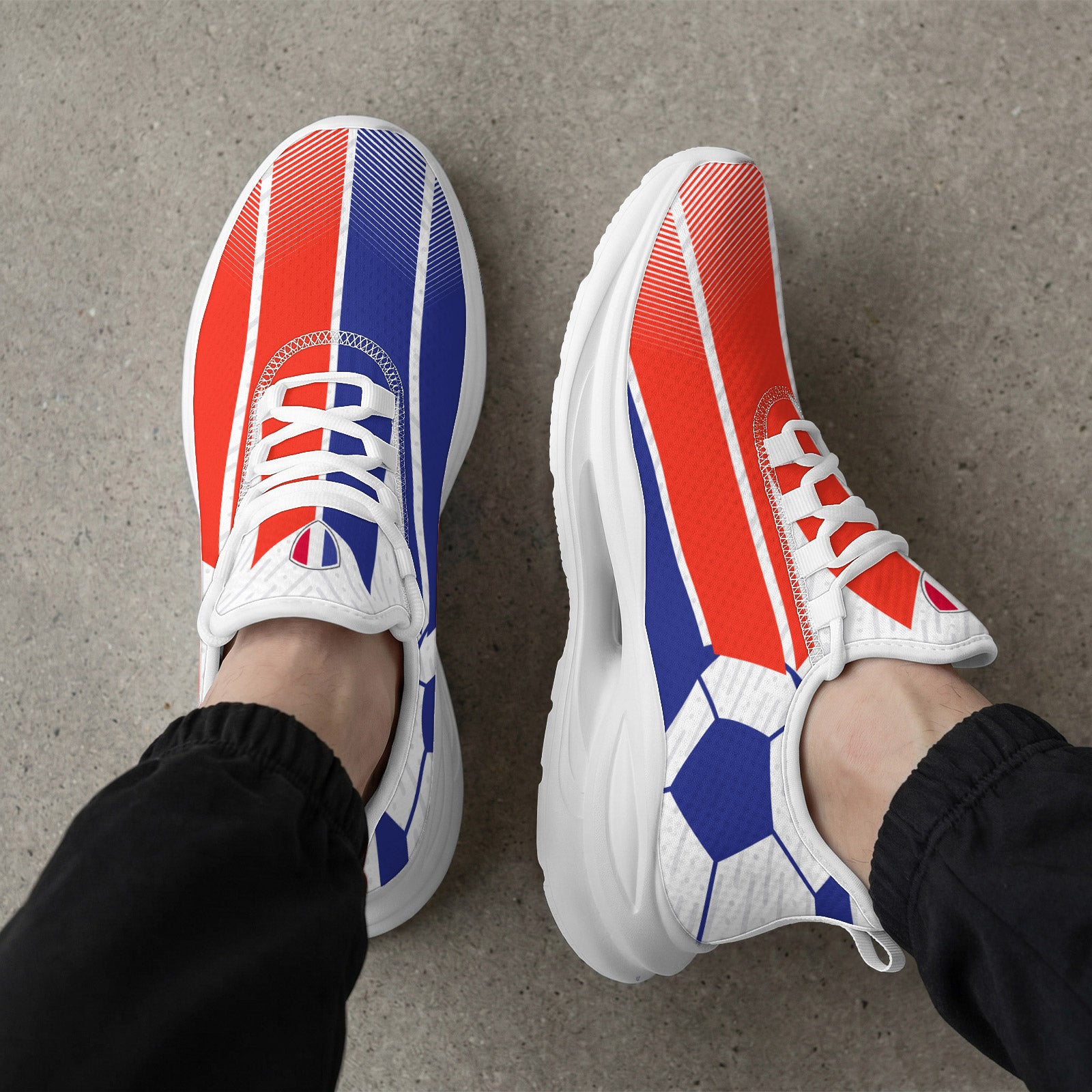 Custom 2026 World Cup France Sneakers DIY Country Flag Running Shoes Lightweight Sport Shoes Gift for Football Fans Personalized Team Name and Logo FN079-F023104-6