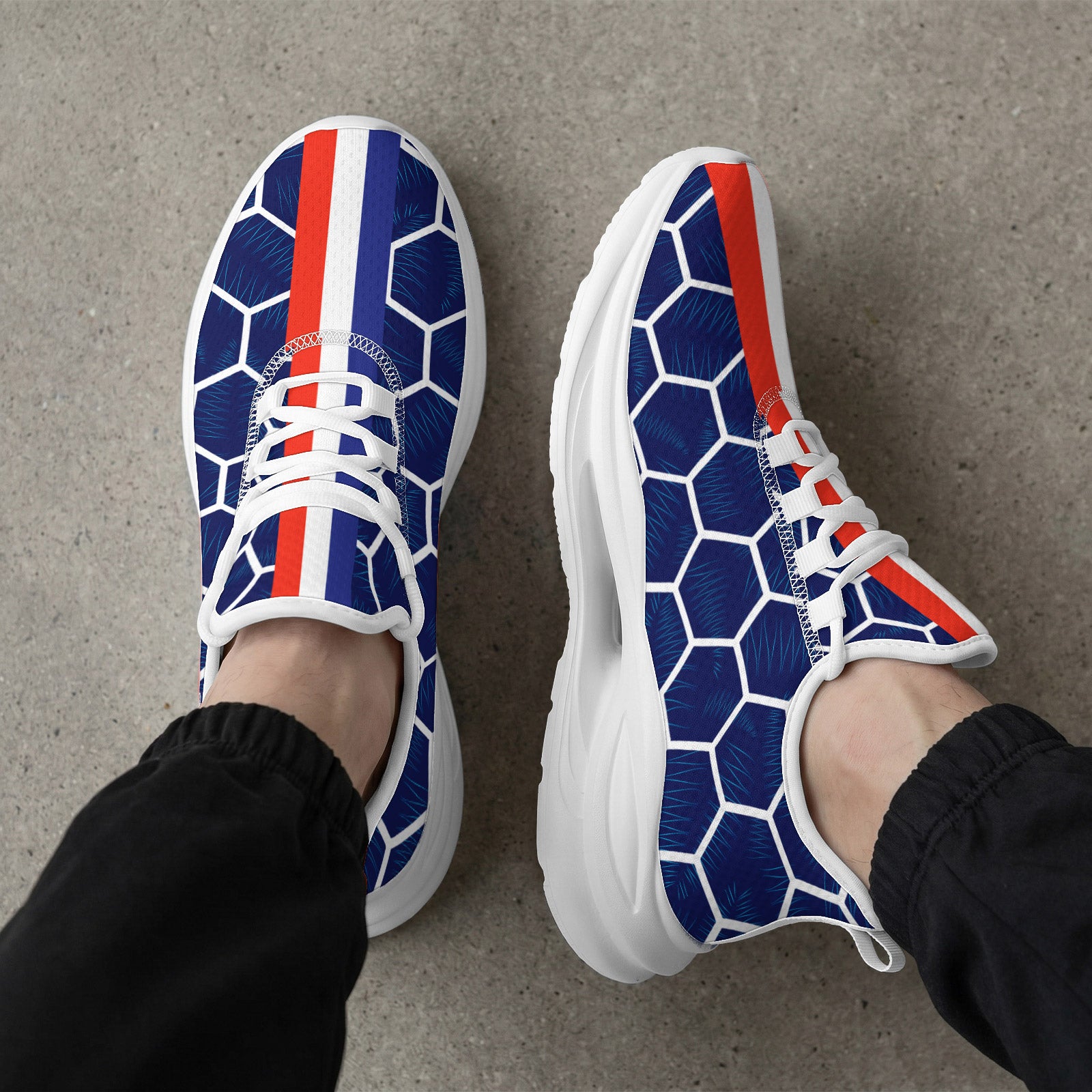 Custom 2026 World Cup France Sneakers DIY Country Flag Running Shoes Lightweight Sport Shoes Gift for Football Fans Personalized Team Name and Logo FN079-F023104-7