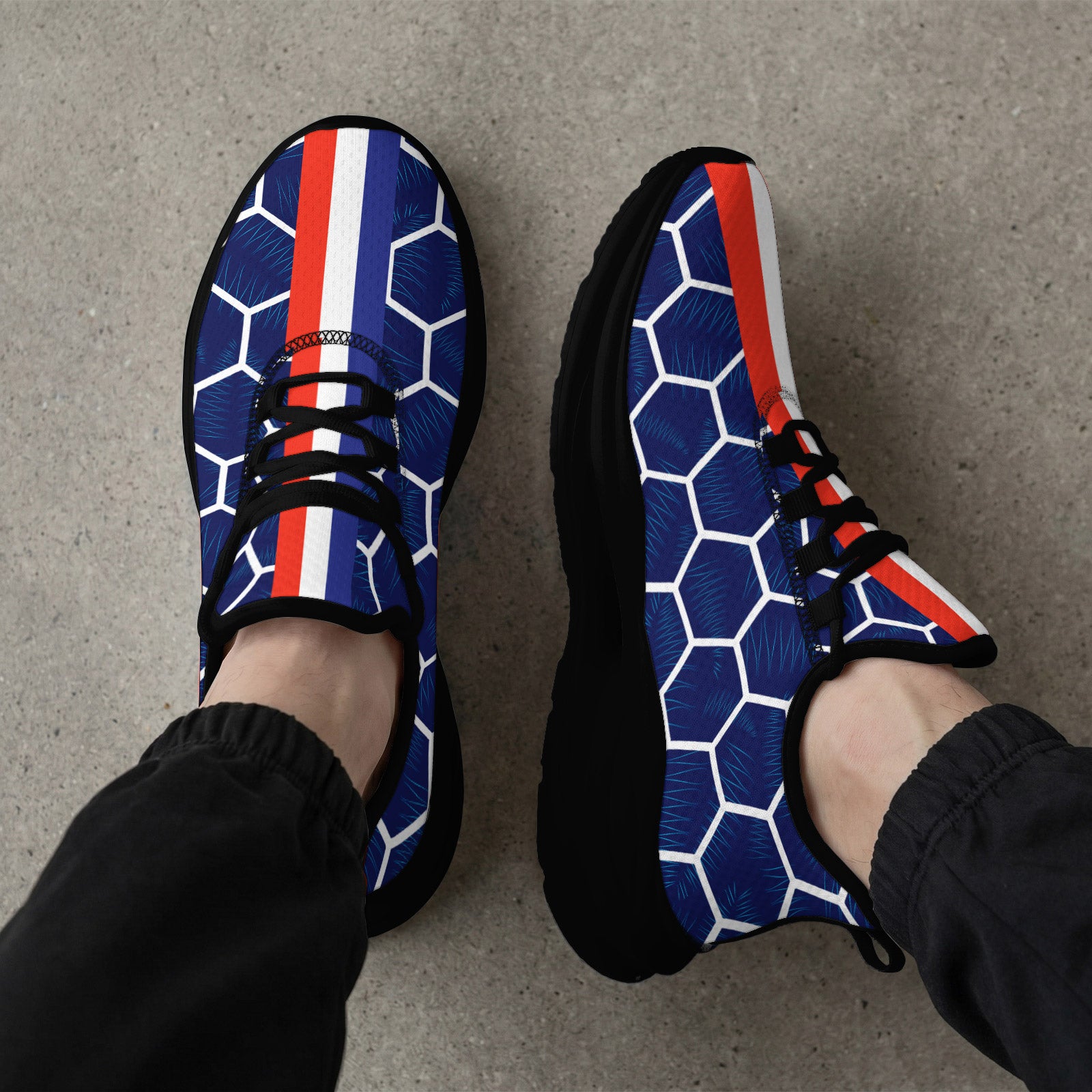 Custom 2026 World Cup France Sneakers DIY Country Flag Running Shoes Lightweight Sport Shoes Gift for Football Fans Personalized Team Name and Logo FN079-F023104-7