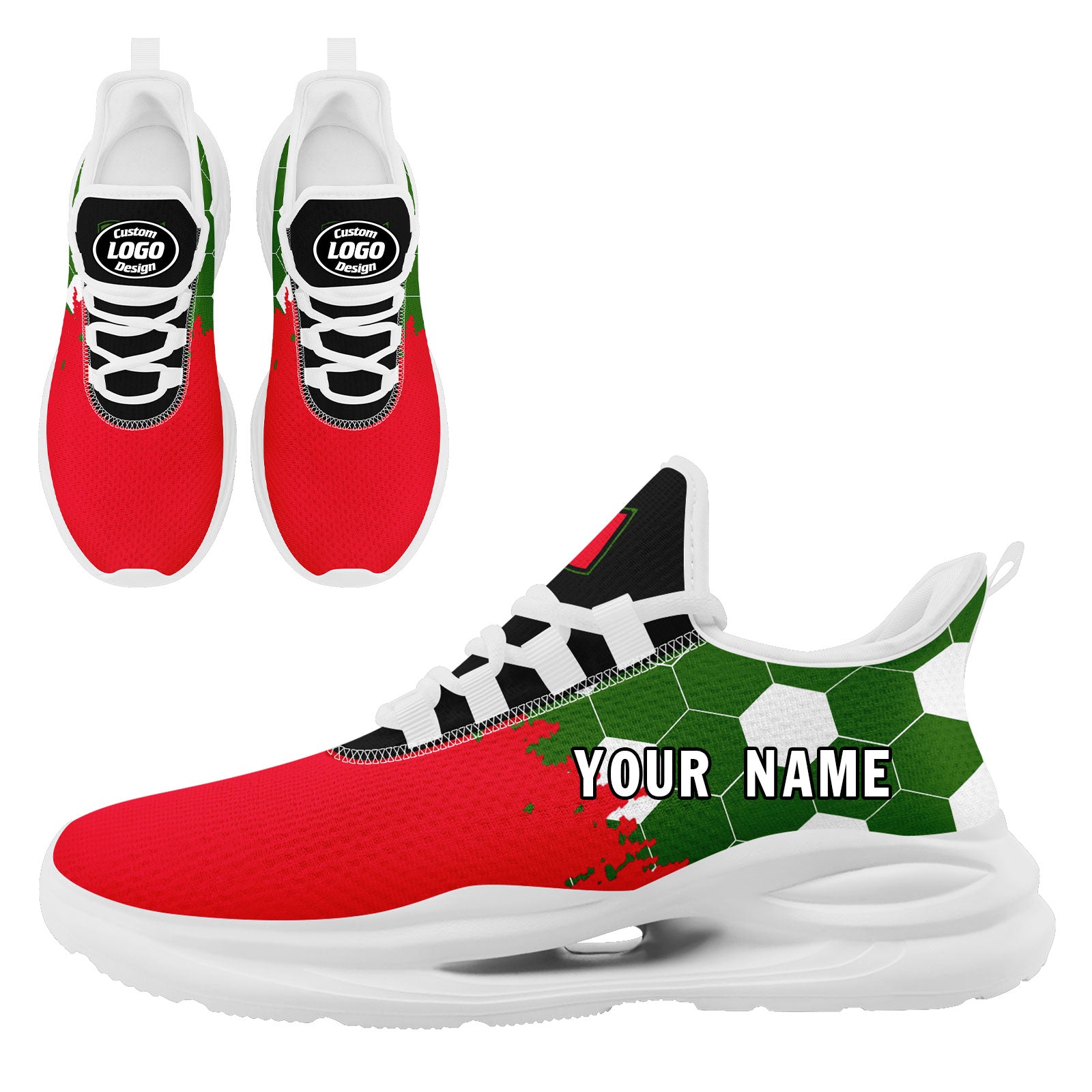 Custom Portugal 2026 World Cup High Quality Soccer Stadium Version Jersey Sneakers Sports Shoes and Hat Combo Offer Personalized Team Name and Logo ZH-F028106-4