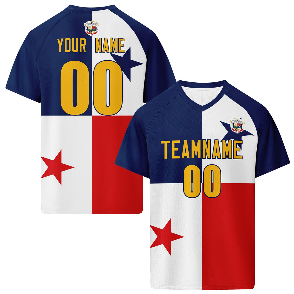 Custom Panama 2026 World Cup High Quality Soccer Stadium Version Jersey Sneakers Sports Shoes and Hat Combo Offer Personalized Team Name and Logo ZH-F007058-002