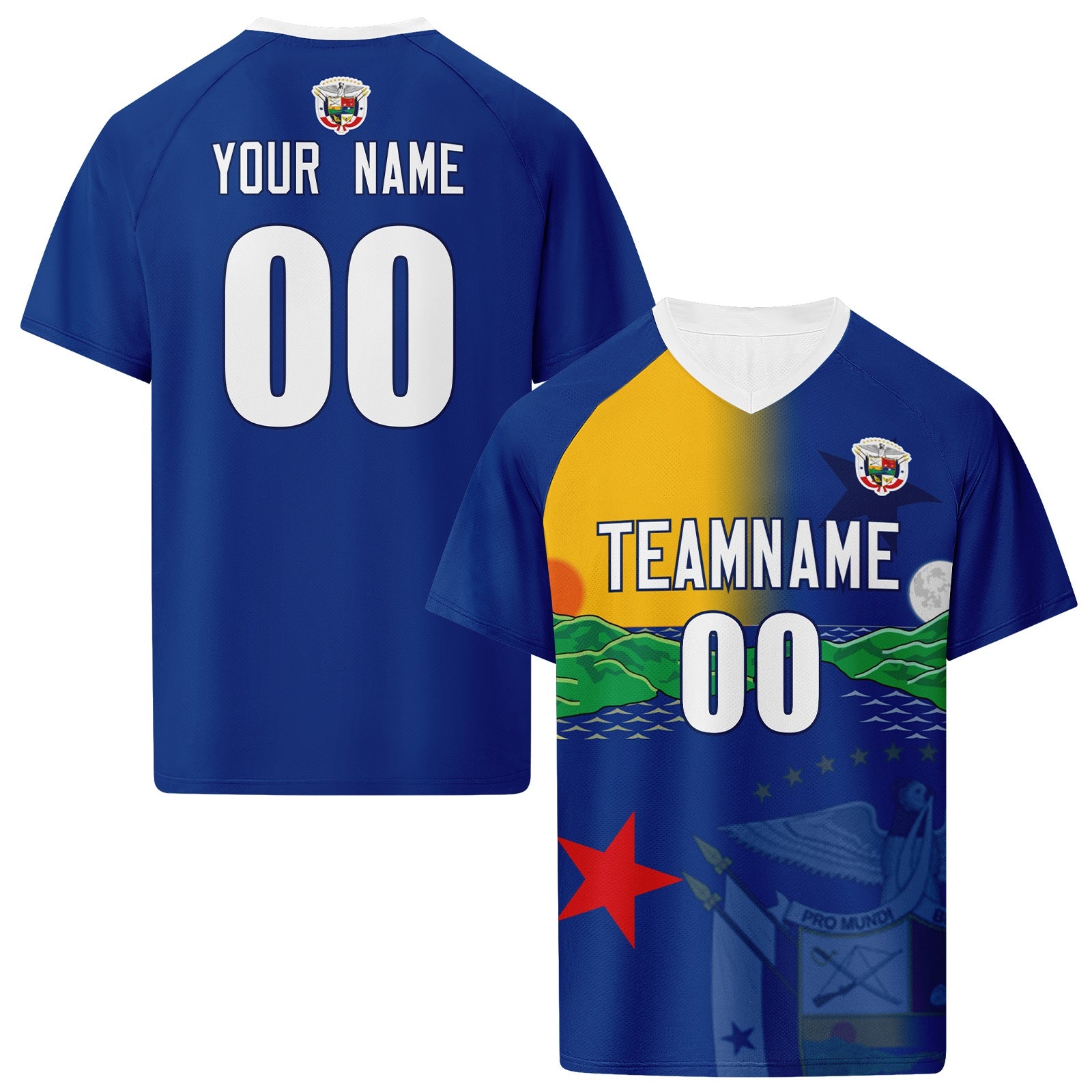 Custom Panama 2026 World Cup High Quality Soccer Stadium Version Jersey Sneakers Sports Shoes and Hat Combo Offer Personalized Team Name and Logo ZH-F007058-007