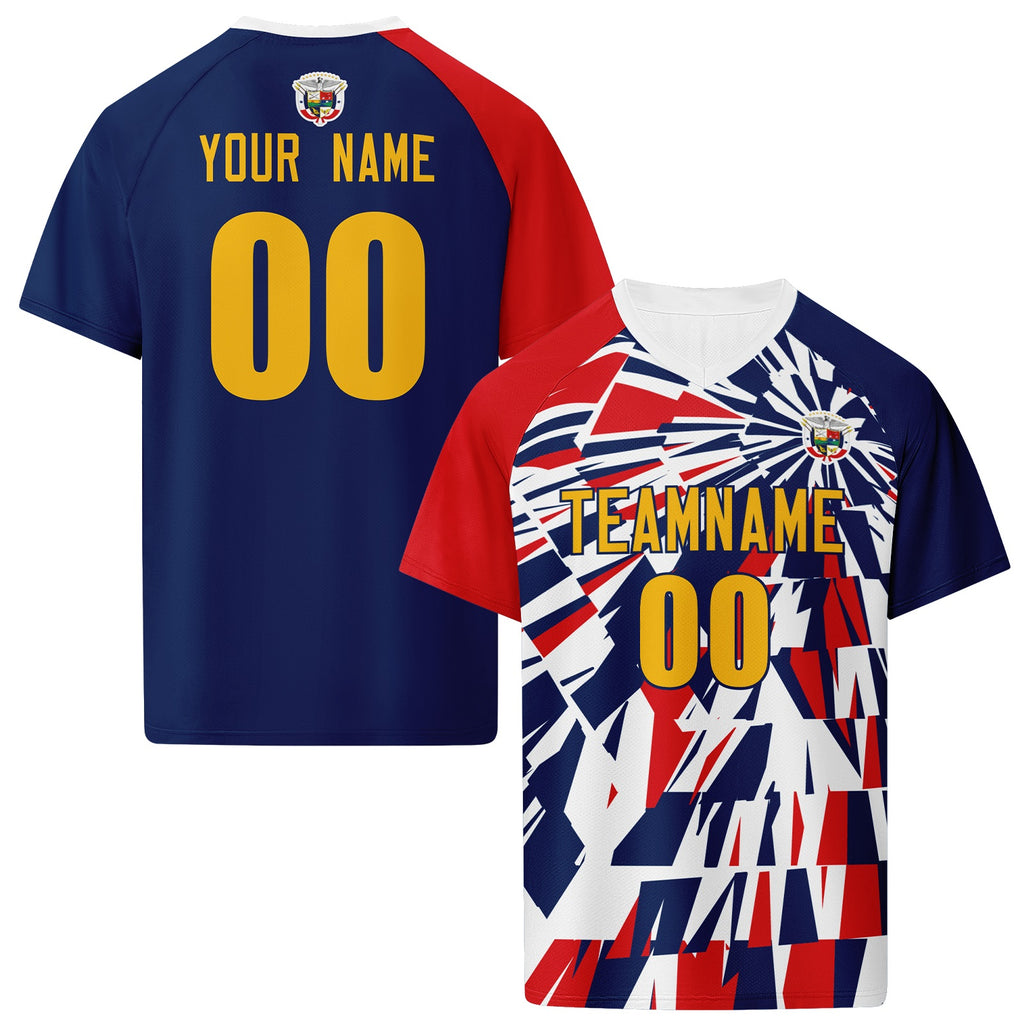 Custom Panama 2026 World Cup High Quality Soccer Stadium Version Jersey Sneakers Sports Shoes and Hat Combo Offer Personalized Team Name and Logo ZH-F007058-009