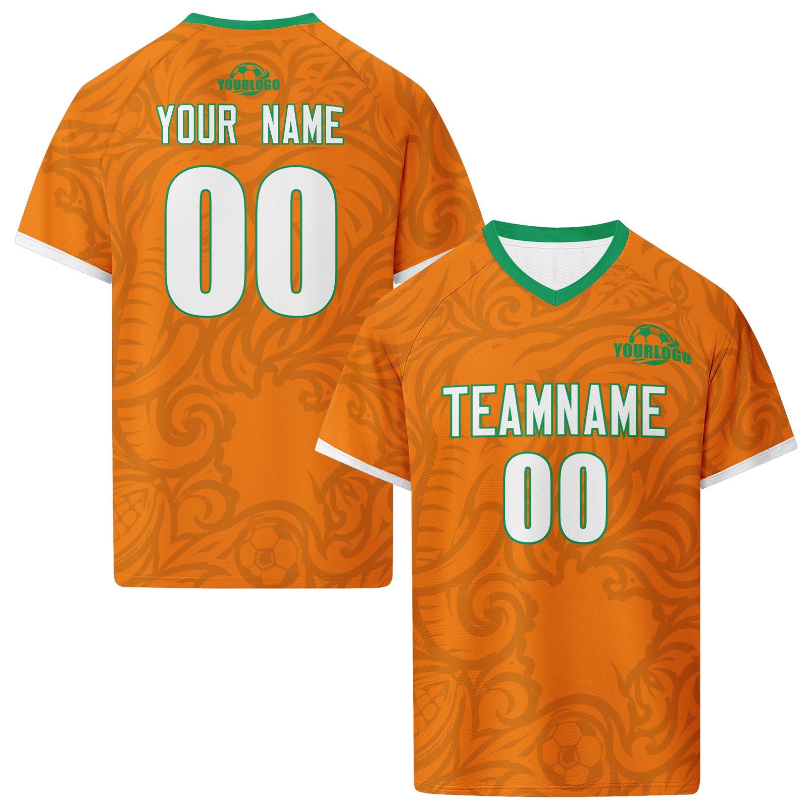 Custom Ivory Coast 2026 World Cup High Quality Soccer Stadium Version Jersey Sneakers Sports Shoes and Hat Combo Offer Personalized Team Name and Logo ZH-F007055-004
