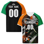Custom Ivory Coast 2026 World Cup High Quality Soccer Stadium Version Jersey Sneakers Sports Shoes and Hat Combo Offer Personalized Team Name and Logo ZH-F007055-006
