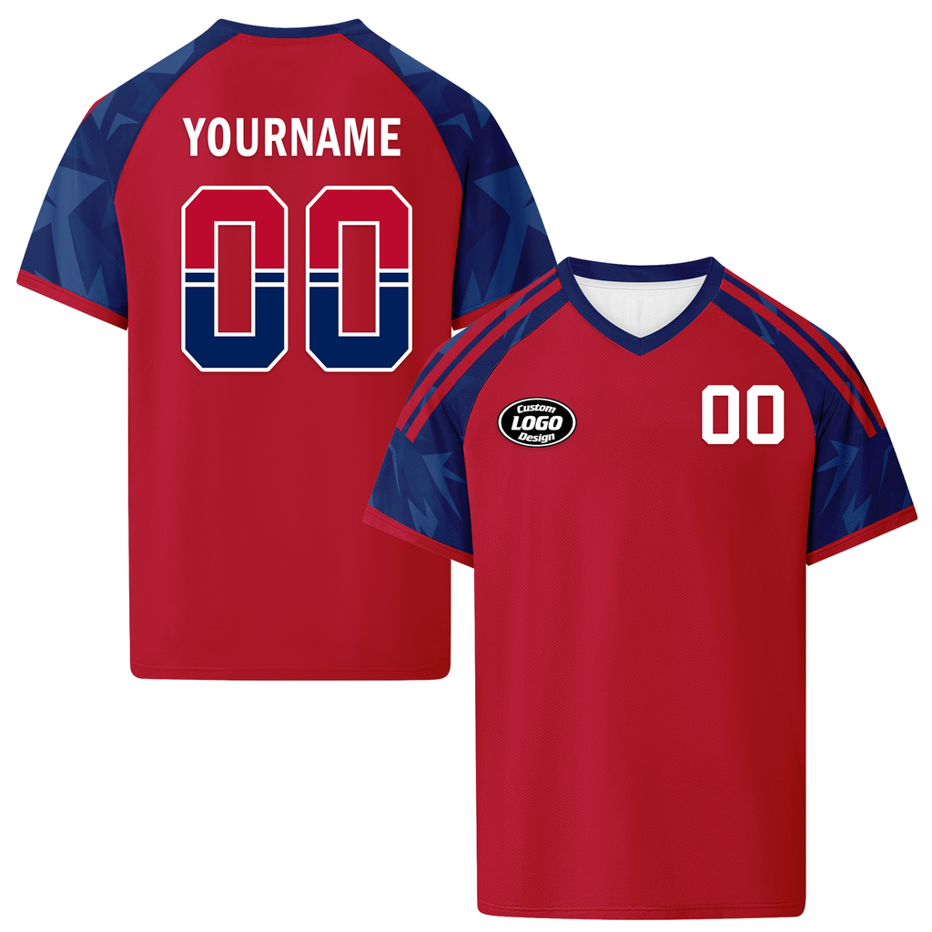 Custom Norway 2026 World Cup High Quality Soccer Stadium Version Jersey Sneakers Sports Shoes and Hat Combo Offer Personalized Team Name and Logo ZH-F00672-2