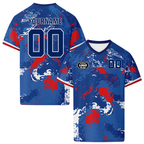 Custom Norway 2026 World Cup High Quality Soccer Stadium Version Jersey Sneakers Sports Shoes and Hat Combo Offer Personalized Team Name and Logo ZH-F00672-3