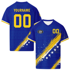 Custom Bosnia and Herzegovina 2026 World Cup High Quality Soccer Stadium Version Jersey Sneakers Sports Shoes and Hat Combo Offer Personalized Team Name and Logo ZH-F006103-5