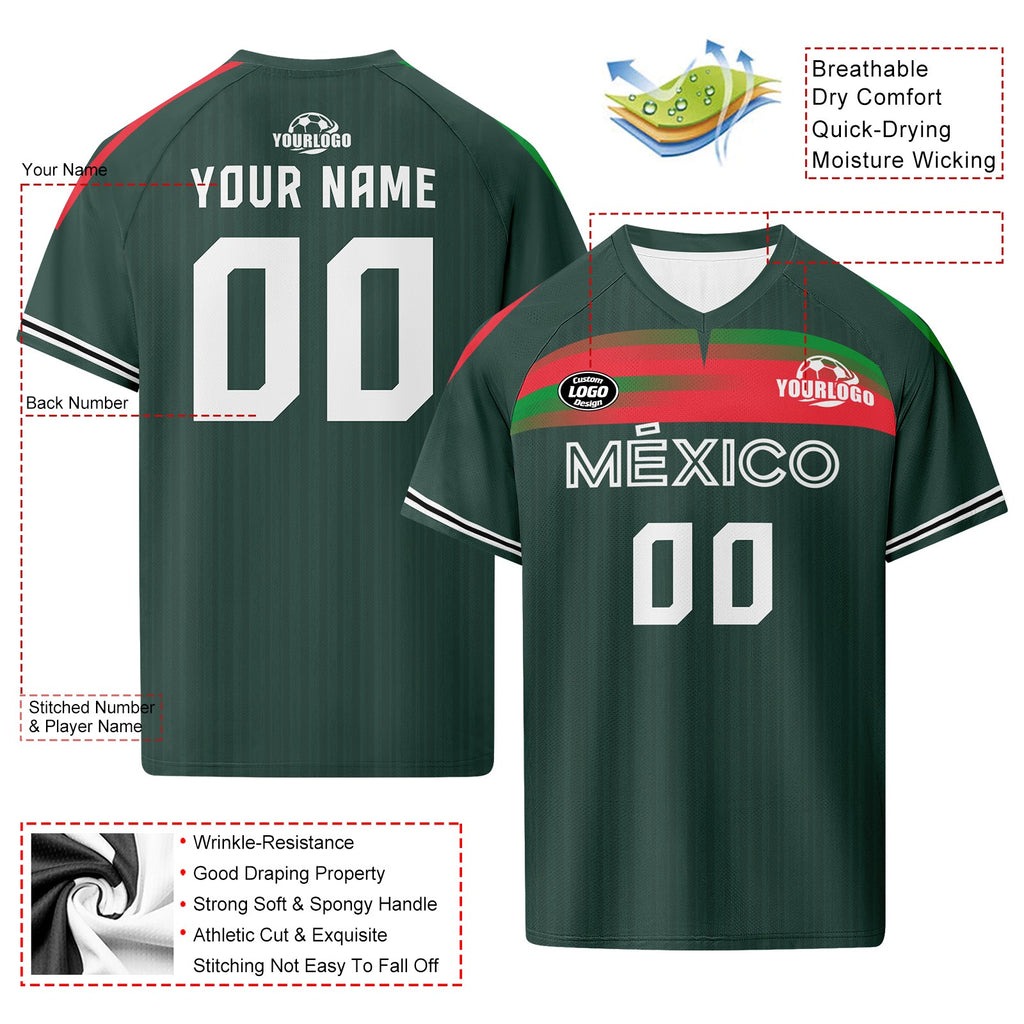 Custom Mexico 2026 World Cup Football Shirt Customized Soccer Jersey for Fans Add Your Name & Number FZ190-F007037-001