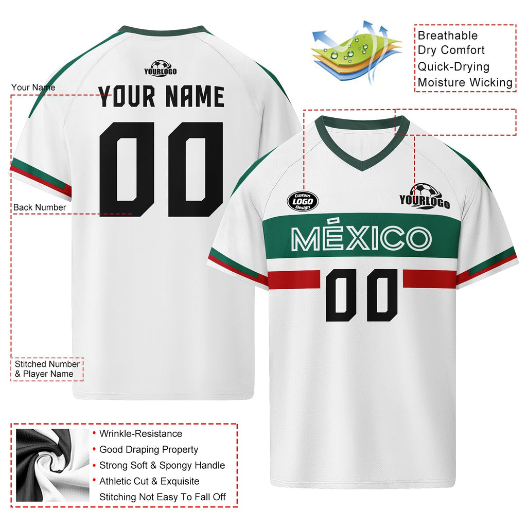 Custom Mexico 2026 World Cup Football Shirt Customized Soccer Jersey for Fans Add Your Name & Number FZ190-F007037-003