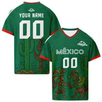 Custom Mexico 2026 World Cup High Quality Soccer Stadium Version Jersey Sneakers Sports Shoes and Hat Combo Offer Personalized Team Name and Logo ZH-F007043-004