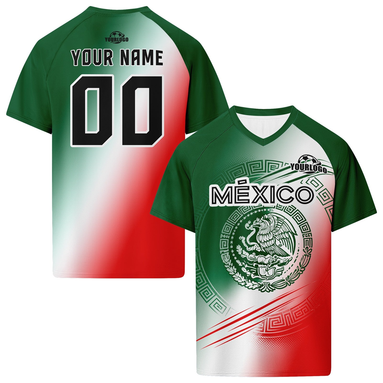 Custom Mexico 2026 World Cup Football Shirt Customized Soccer Jersey for Fans Add Your Name & Number FZ190-F007037-005