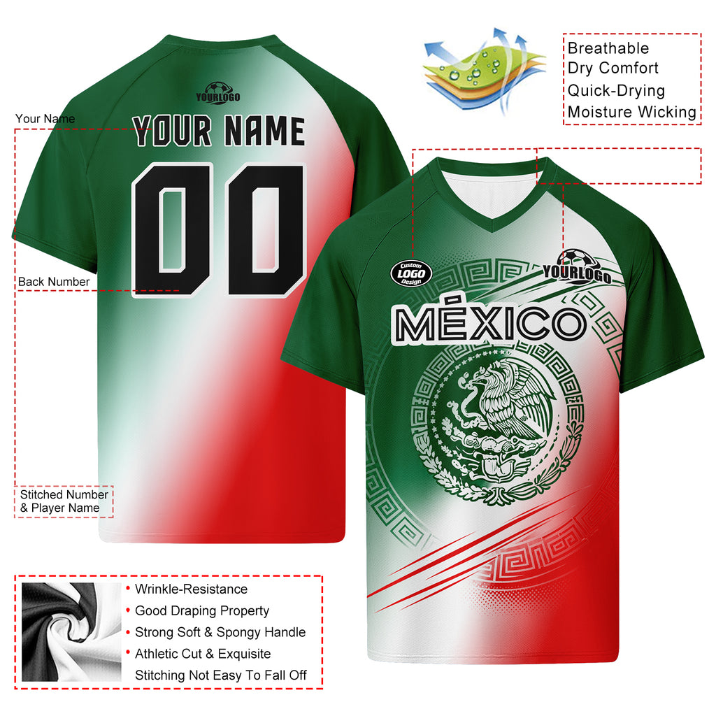 Custom Mexico 2026 World Cup Football Shirt Customized Soccer Jersey for Fans Add Your Name & Number FZ190-F007037-005