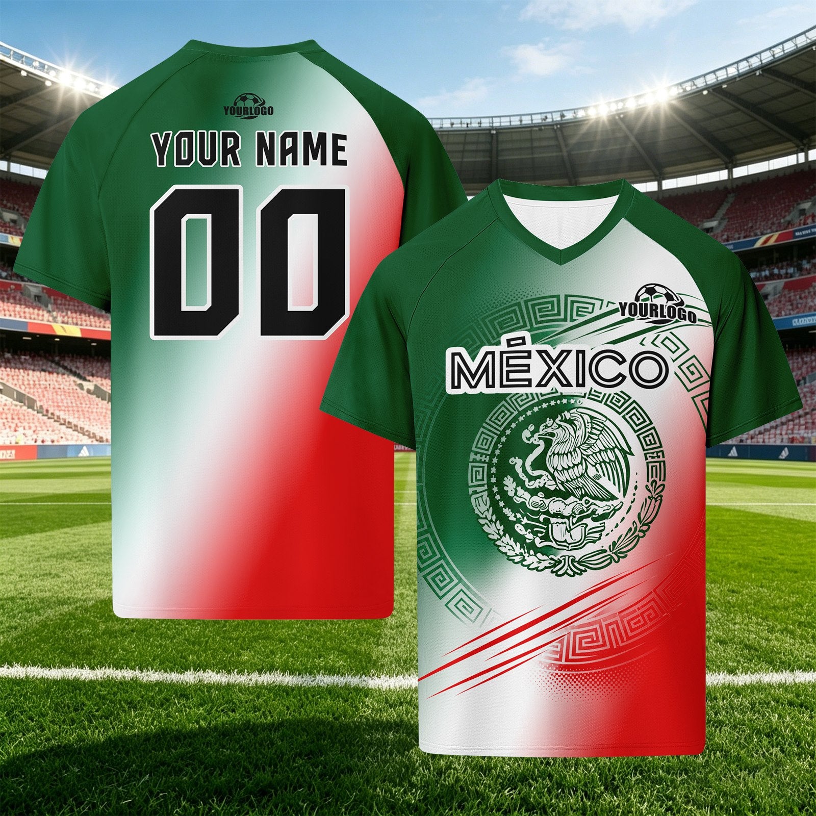 Custom Mexico 2026 World Cup Football Shirt Customized Soccer Jersey for Fans Add Your Name & Number FZ190-F007037-005