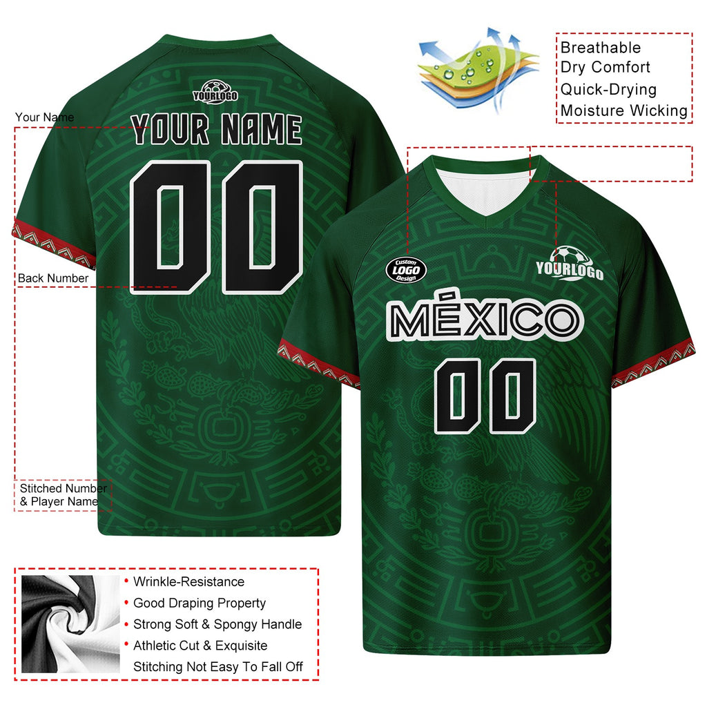 Custom Mexico 2026 World Cup Football Shirt Customized Soccer Jersey for Fans Add Your Name & Number FZ190-F007037-008