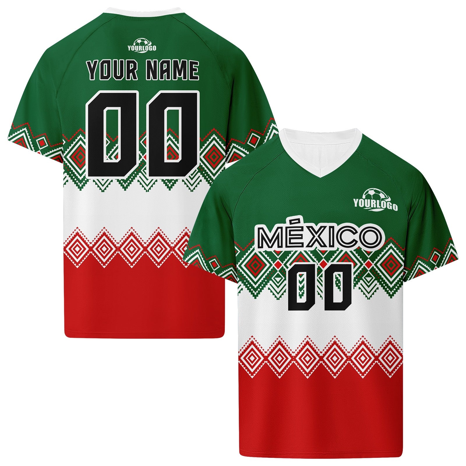 Custom Mexico 2026 World Cup Football Shirt Customized Soccer Jersey for Fans Add Your Name & Number FZ190-F007037-009