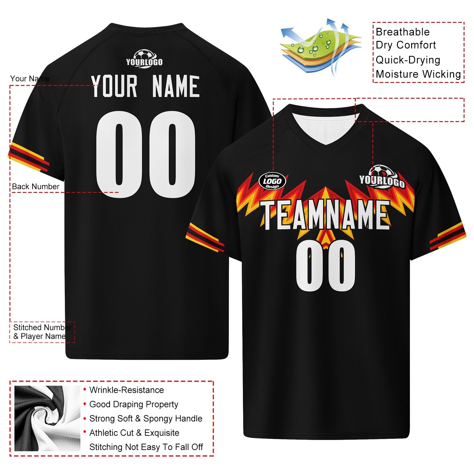 Custom Germany 2026 World Cup Football Shirt Customized Soccer Jersey for Fans Add Your Name & Number FZ190-F007038-002