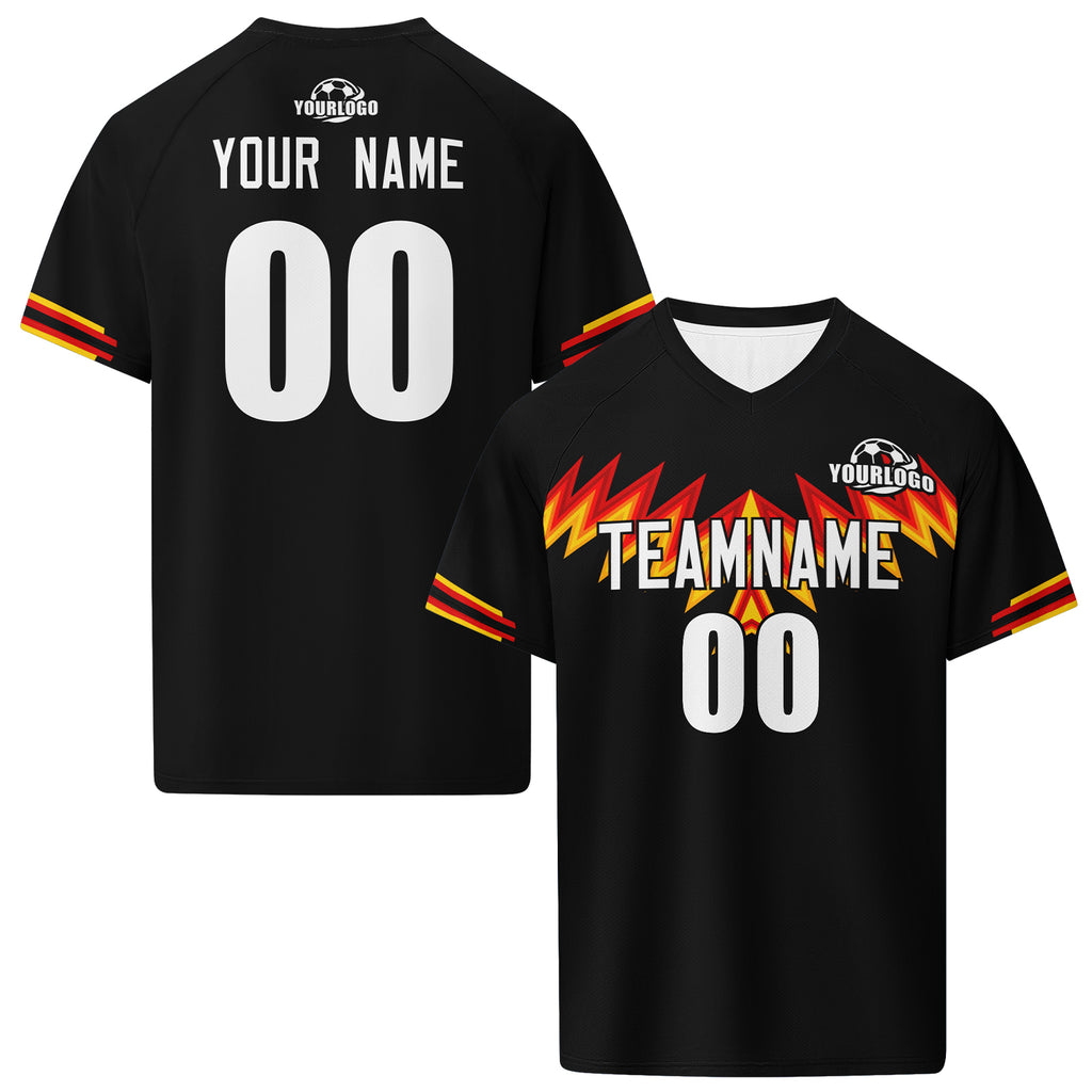 Custom Germany 2026 World Cup High Quality Soccer Stadium Version Jersey Sneakers Sports Shoes and Hat Combo Offer Personalized Team Name and Logo ZH-F007046-002