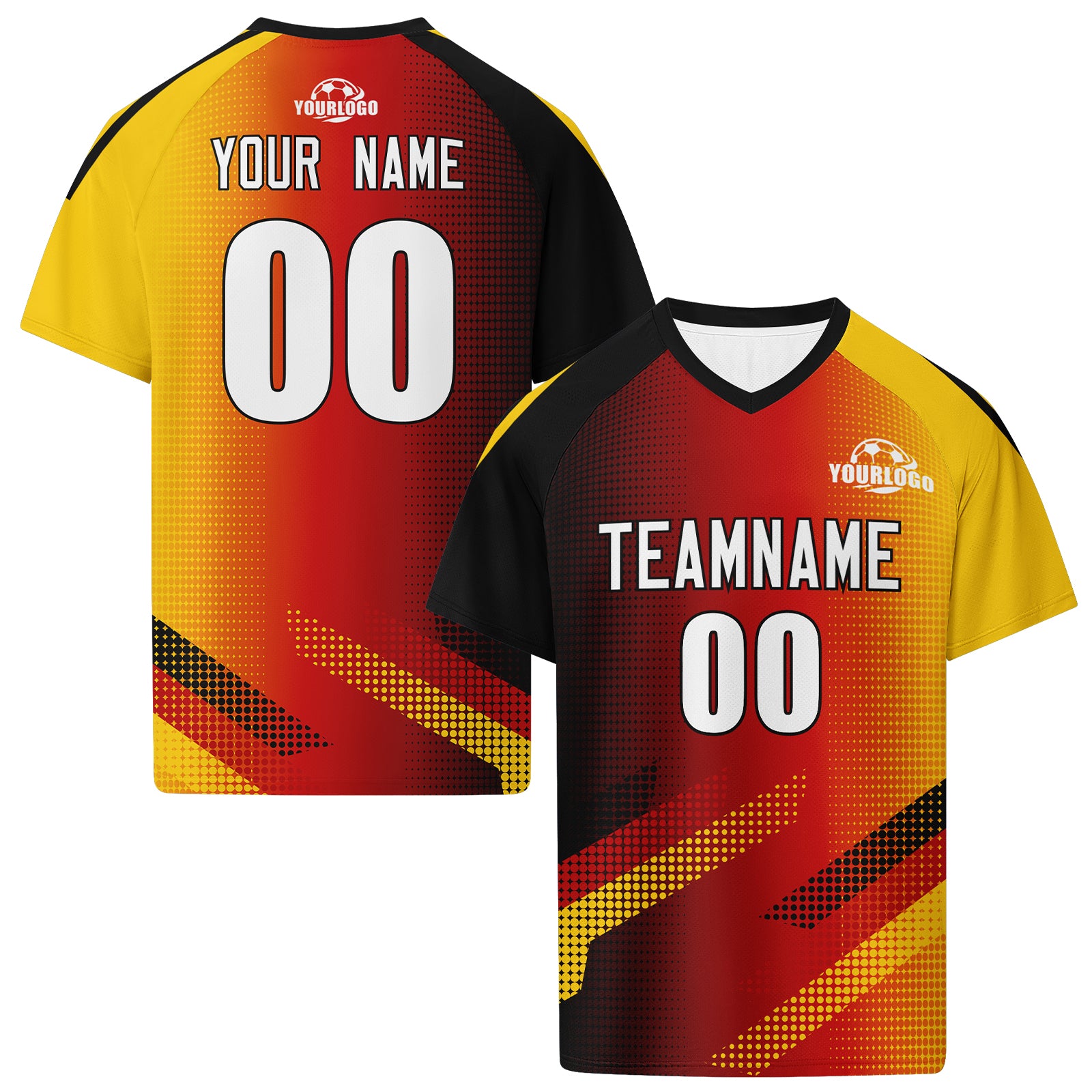 Custom Germany 2026 World Cup High Quality Soccer Stadium Version Jersey Sneakers Sports Shoes and Hat Combo Offer Personalized Team Name and Logo ZH-F007046-008