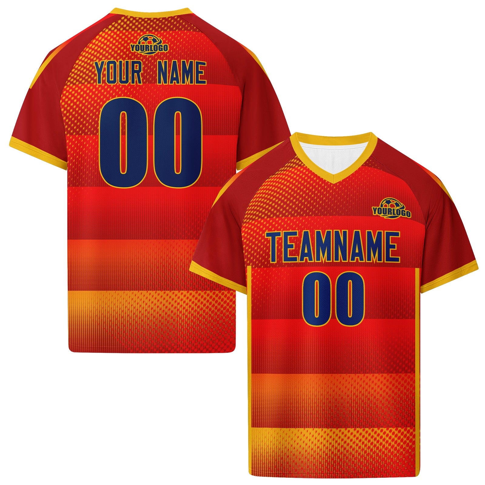 Custom Spain 2026 World Cup High Quality Soccer Stadium Version Jersey Sneakers Sports Shoes and Hat Combo Offer Personalized Team Name and Logo ZH-F007049-001