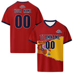 Custom Spain 2026 World Cup High Quality Soccer Stadium Version Jersey Sneakers Sports Shoes and Hat Combo Offer Personalized Team Name and Logo ZH-F007049-003