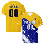 Custom Bosnia and Herzegovina 2026 World Cup High Quality Soccer Stadium Version Jersey Sneakers Sports Shoes and Hat Combo Offer Personalized Team Name and Logo ZH-F007062-004