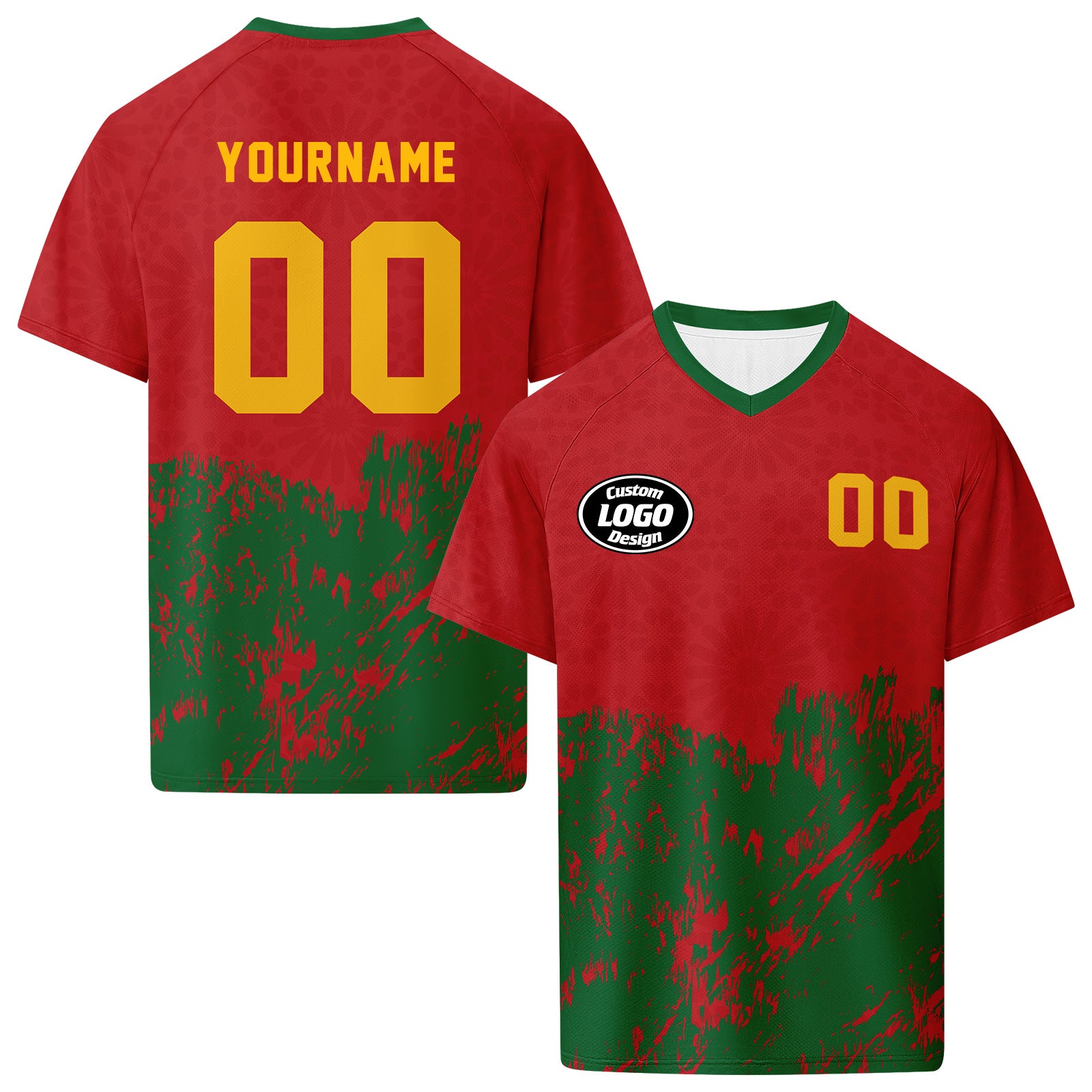 Custom 2026 World Cup Morocco High Quality Soccer Stadium Version Jersey Sneakers Sports Shoes and Hat Combo Offer Personalized Team Name and Logo ZH-F009135-2