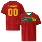 Custom 2026 World Cup Morocco High Quality Soccer Stadium Version Jersey Sneakers Sports Shoes and Hat Combo Offer Personalized Team Name and Logo ZH-F009134-3