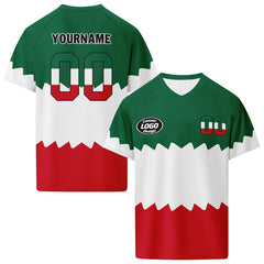 Custom 2026 World Cup Mexico High Quality Soccer Stadium Version Jersey Sneakers Sports Shoes and Hat Combo Offer Personalized Team Name and Logo ZH-F023092-3