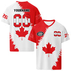 Custom 2026 World Cup Canada High Quality Soccer Stadium Version Jersey Sneakers Sports Shoes and Hat Combo Offer Personalized Team Name and Logo ZH-F023095-1
