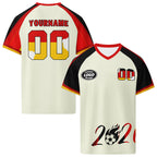 Custom 2026 World Cup Germany High Quality Soccer Stadium Version Jersey Sneakers Sports Shoes and Hat Combo Offer Personalized Team Name and Logo ZH-F025071-10