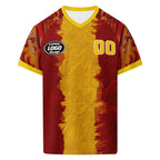 Custom 2026 World Cup Spain High Quality Soccer Stadium Version Jersey Sneakers Sports Shoes and Hat Combo Offer Personalized Team Name and Logo ZH-F025077-1