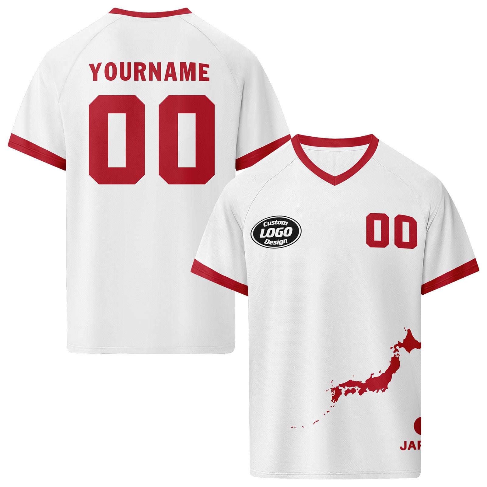 Custom Japan 2026 World Cup High Quality Soccer Stadium Version Jersey Sneakers Sports Shoes and Hat Combo Offer Personalized Team Name and Logo ZH-F025092-8