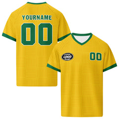 Custom South Africa 2026 World Cup High Quality Soccer Stadium Version Jersey Sneakers Sports Shoes and Hat Combo Offer Personalized Team Name and Logo ZH-F025128-2