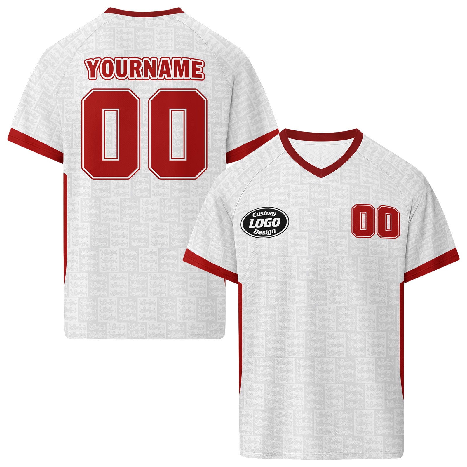 Custom England 2026 World Cup High Quality Soccer Stadium Version Jersey Sneakers Sports Shoes and Hat Combo Offer Personalized Team Name and Logo ZH-F025133-3