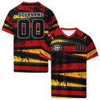 Custom Belgium 2026 World Cup High Quality Soccer Stadium Version Jersey Sneakers Sports Shoes and Hat Combo Offer Personalized Team Name and Logo ZH-F025134-1