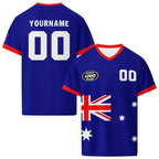 Custom Australia 2026 World Cup High Quality Soccer Stadium Version Jersey Sneakers Sports Shoes and Hat Combo Offer Personalized Team Name and Logo ZH-F025140-1