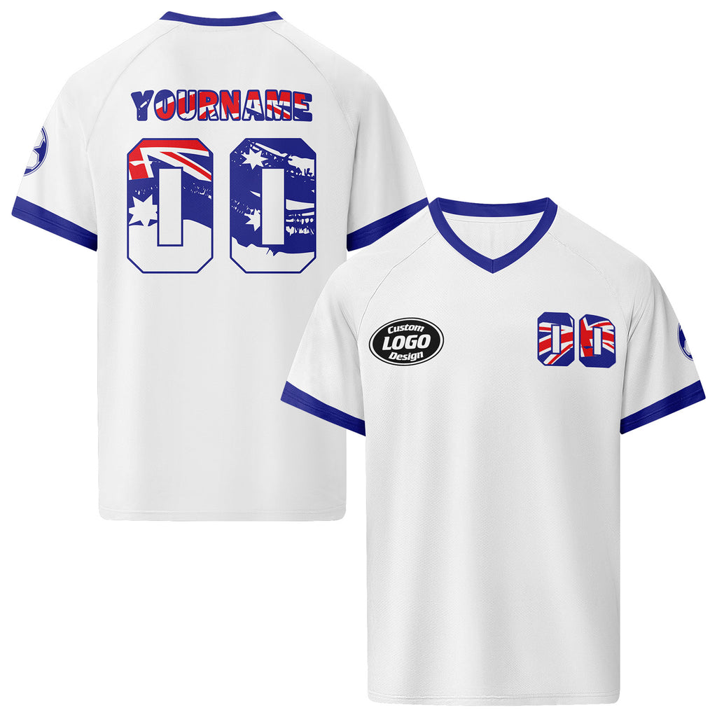 Custom Australia 2026 World Cup High Quality Soccer Stadium Version Jersey Sneakers Sports Shoes and Hat Combo Offer Personalized Team Name and Logo ZH-F025140-2