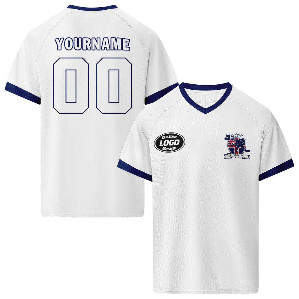 Custom Australia 2026 World Cup High Quality Soccer Stadium Version Jersey Sneakers Sports Shoes and Hat Combo Offer Personalized Team Name and Logo ZH-F025140-5