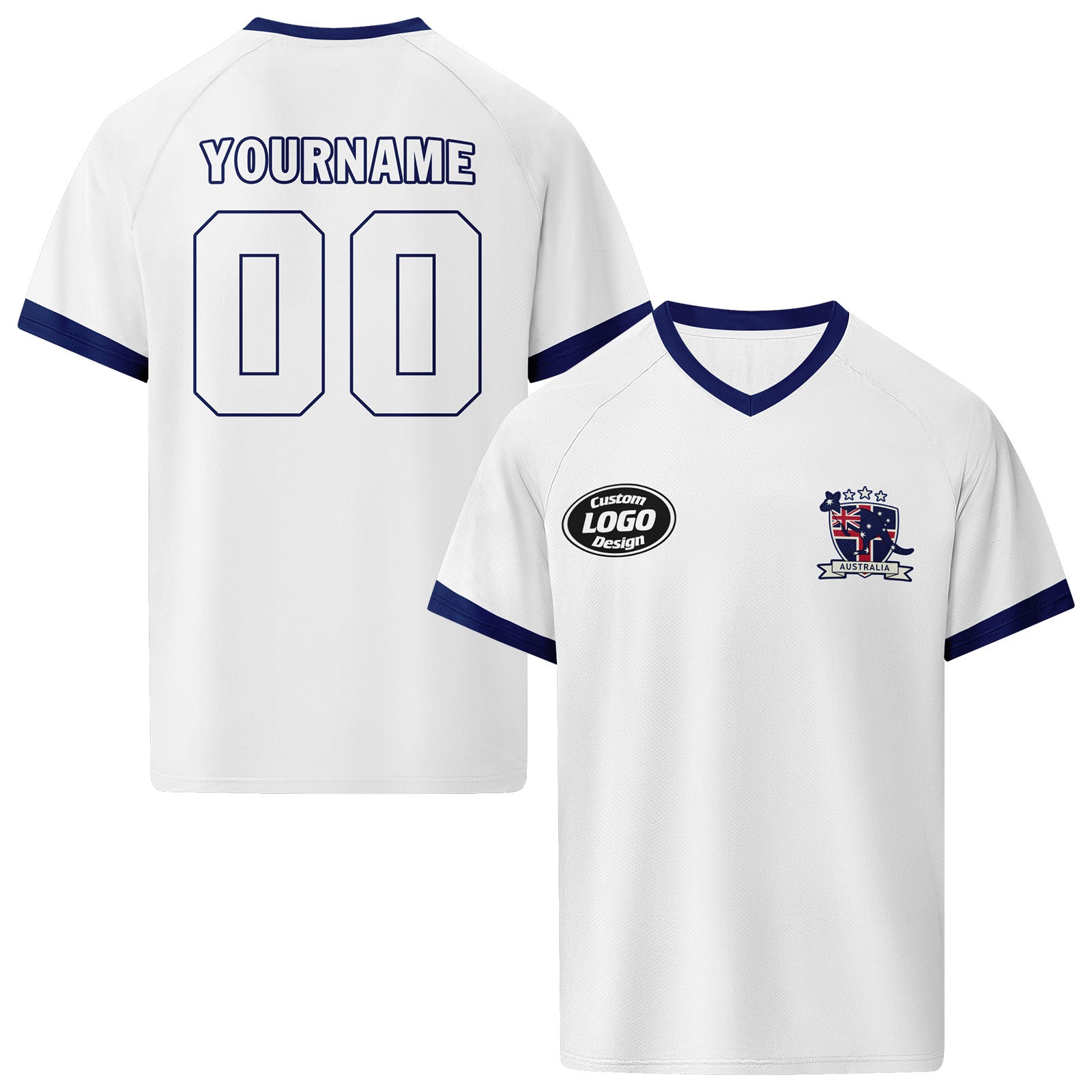 Custom Australia 2026 World Cup High Quality Soccer Stadium Version Jersey Sneakers Sports Shoes and Hat Combo Offer Personalized Team Name and Logo ZH-F025140-5
