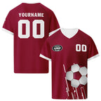 Custom Qatar 2026 World Cup High Quality Soccer Stadium Version Jersey Sneakers Sports Shoes and Hat Combo Offer Personalized Team Name and Logo ZH-F025144-3