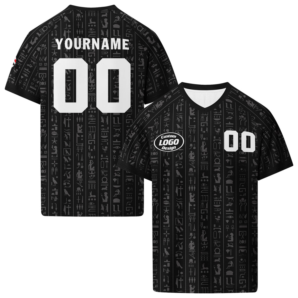 Custom Egypt 2026 World Cup High Quality Soccer Stadium Version Jersey Sneakers Sports Shoes and Hat Combo Offer Personalized Team Name and Logo ZH-F025147-1