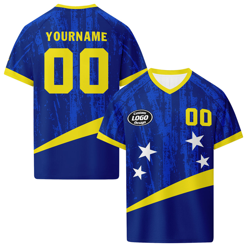 Custom Curaçao 2026 World Cup High Quality Soccer Stadium Version Jersey Sneakers Sports Shoes and Hat Combo Offer Personalized Team Name and Logo ZH-F025153-2