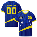 Custom Curaçao 2026 World Cup High Quality Soccer Stadium Version Jersey Sneakers Sports Shoes and Hat Combo Offer Personalized Team Name and Logo ZH-F025154-2