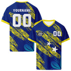 Custom Curaçao 2026 World Cup High Quality Soccer Stadium Version Jersey Sneakers Sports Shoes and Hat Combo Offer Personalized Team Name and Logo ZH-F025153-4